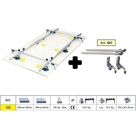 EQUIPEMENT LEVAGE MANIPULATION CARREAUX SIGMA KERA-LIFT 1A5 + CHARIOT KIT 421 1 EQUIPEMENT LEVAGE MANIPULATION CARREAUX SIGMA KERA-LIFT 1A5 + CHARIOT KIT 421