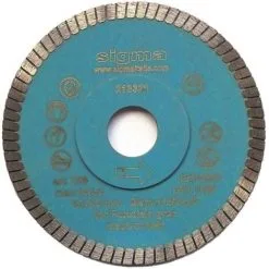 DISQUE DIAMANTŽëE SIGMA 75D POUR LA COUPE SEC Žÿ125mm TROU 22,2mm ŽëPAISSEUR 1,4mm