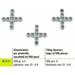 ENTRETOISE DE CARRELAGE X SIGMA 40-X10 500 PIŽêCES ŽëPAISSEUR Mm 1 - H.4