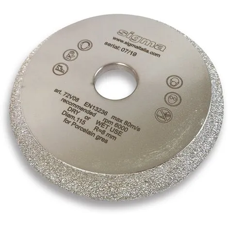 MEULE 72V10S Ø 115 Mm RAYON 10 POUR SIGMA JOLLY EDGE 37A1D 37A1PD 1 MEULE 72V10S Ø 115 Mm RAYON 10 POUR SIGMA JOLLY EDGE 37A1D 37A1PD