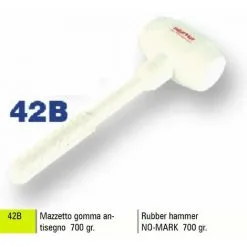 MARTEAU EN CAOUTCHOUC SIGMA 42B SANS TACHES 700 Gr.