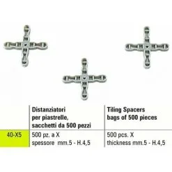 ENTRETOISE DE CARRELAGE X SIGMA 40-X5 500 PIŽêCES ŽëPAISSEUR Mm 5 - H.4,5