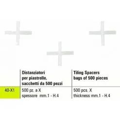 ENTRETOISE DE CARRELAGE X SIGMA 40-X1 500 PIŽêCES ŽëPAISSEUR Mm 1 - H.4