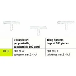 ENTRETOISE DE CARRELAGE T SIGMA 40-T2 500 PIŽêCES ŽëPAISSEUR Mm 2 - H.4