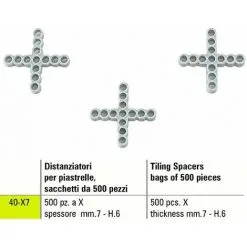 ENTRETOISE DE CARRELAGE X SIGMA 40-X7 500 PIŽêCES ŽëPAISSEUR Mm 7 - H.6