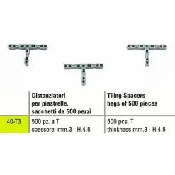 ENTRETOISE DE CARRELAGE T SIGMA 40-T3 500 PIŽêCES ŽëPAISSEUR Mm 3 - H.4,5