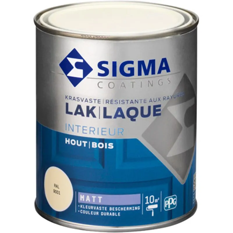Laque Sigma Blanc Crème Mat 750ml 1 Laque Sigma Blanc Crème Mat 750ml