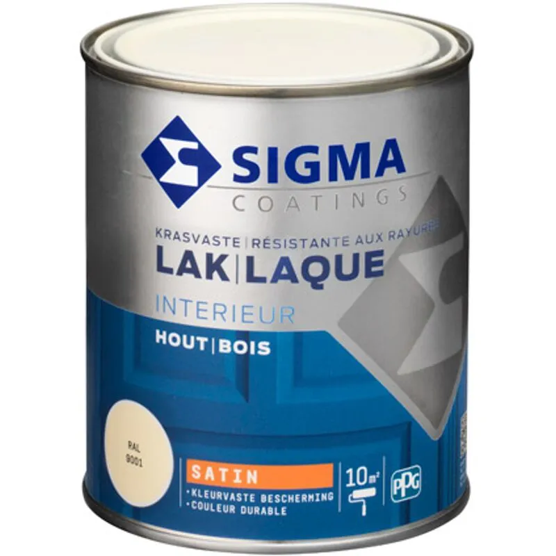 Laque Sigma Blanc Crème Satin 750ml 1 Laque Sigma Blanc Crème Satin 750ml