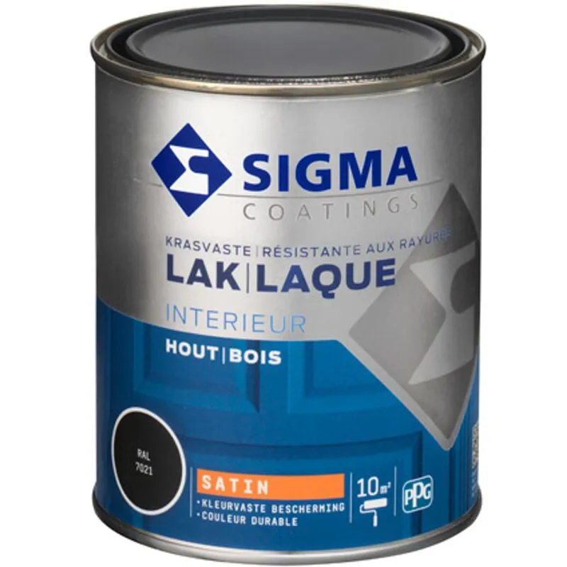 Laque Sigma Gris Noir Satin 750ml 1 Laque Sigma Gris Noir Satin 750ml